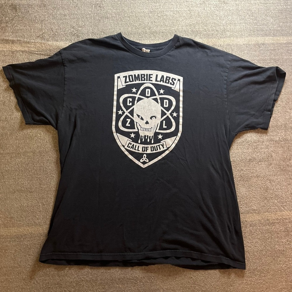 Call of Duty Zombie Labs Graphic T-Shirt Mens 2XL Black Delta Pro Weight COD